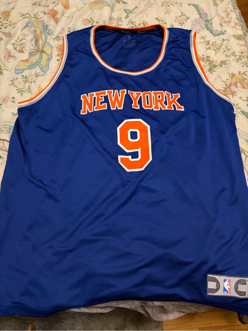Fanatics Blue Athletic Jersey with Orange Trim